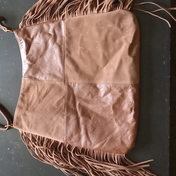 T shirt and jeans fringe shoulder bag - Picture 2 of 5